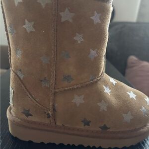 UGG Tan Boots with Silver Star Accents